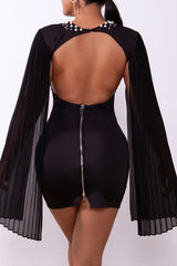 Elegant Sexy Open Back Slim Fit Evening Dress