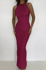 Sexy Slim Sleeveless Sleeveless Sparkling Maxi Dress