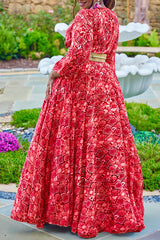 Fashion Plus Size Snake Print Long Sleeve V-neck Maxi Dress (Without Belt)