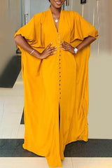 Fashion Loose Solid Color Slit Dress