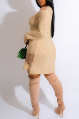 Fashionable Sexy Cutout Design Knit Dress