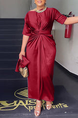 Fashion Corset Straps One Word Collar High Waist Dress Suit