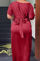 Fashion Corset Straps One Word Collar High Waist Dress Suit