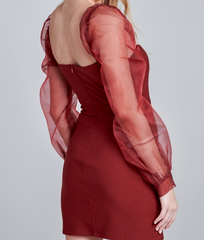 Your Dedication Mini Dress - Wine