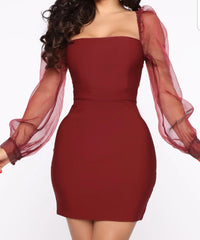 Your Dedication Mini Dress - Wine