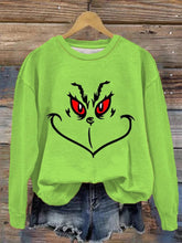 Christmas Cartoon Print Casual Sweatshirt