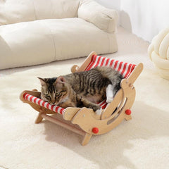 Cat Recliner Chair Solid Wood Multiple Adjustment Levels