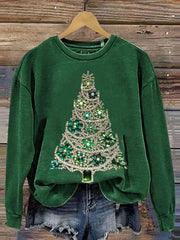 Christmas Tree Art Print Casual Hoodie