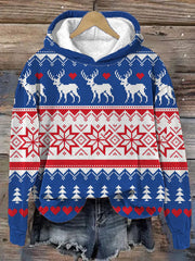 Christmas Holiday Patterned Hoodie