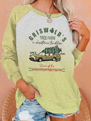 Christmas Tree Vintage Griswold Christmas Print Sweatshirt