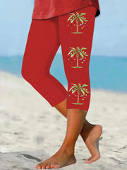 Christmas Palm Tree Holiday Leggings