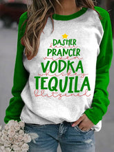 Funny Christmas Dasher Dancer Prancer Vixen Comet Cupid Donner Blitzen Rudolphr Printed Sweatshirt