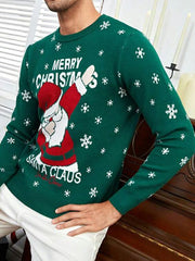 Christmas Pattern Color Block Sweater