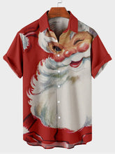 Christmas element large short sleeve shirt