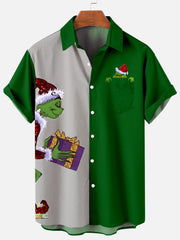 Christmas element large short sleeve shirt