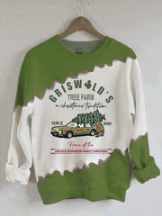 Christmas Tree Vintage Griswold Christmas Print Sweatshirt