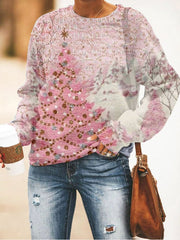 Christmas Print Long Sleeve Sweatshirt