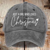 Unisex Just A Girl Who Loves Christmas Printed Hat