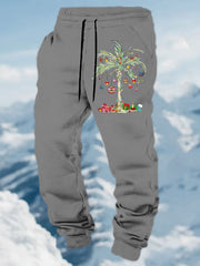 Christmas Palm Tree Print Sweatpants