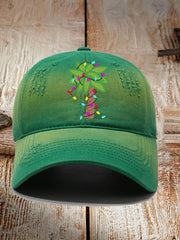 Vintage Christmas Palm Tree Printed Baseball Cap