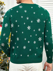 Christmas Pattern Color Block Sweater