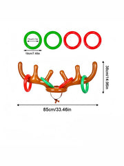 Christmas Thickened PVC Toy Inflatable Ring Interactive Game Antlers