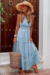 Polka Dot Lace Trim Wrap Front Beach Chiffon Dress