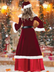 Plush Christmas Costume Set(Include Christmas Hat, Skirt, Belt)