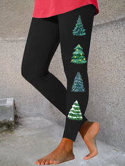 Christmas Tree Print Leggings