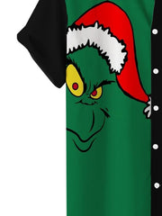 Simple Christmas Casual Large Short Sleeve Shirt