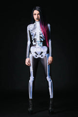 Early Halloween Promotionš„ Cosplay Women Skeleton Bodysuit