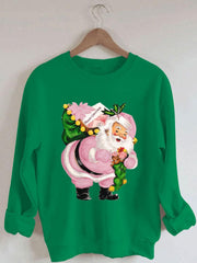 đŸ”¥Merry Christmas Santa Print Long Sleeve Sweatshirt