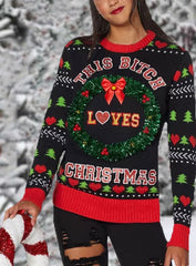 This Bitch Loves Christmas Knit Sweater