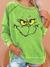 Merry Christmas Cartoon Fun Print Sweatshirt