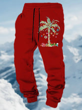 Christmas Palm Tree Print Sweatpants