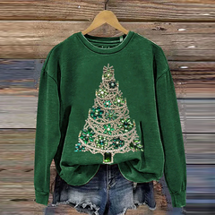 Christmas Tree Art Printed Sweatshirt