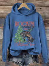Rockin Around The Christmas Tree Print Hoodie