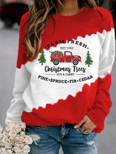 Christmas Tree Farm Fresh Pine Spruce Fir Cedar Print Casual Sweatshirt