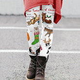 The Twelve Cats Of Christmas Print Casual Casual Leggings