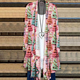 Christmas Tree Cute Cat 3D Print Cardigan