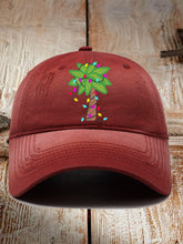 Vintage Christmas Palm Tree Printed Baseball Cap