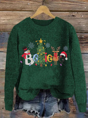 Christmas Believe Knit Sweater