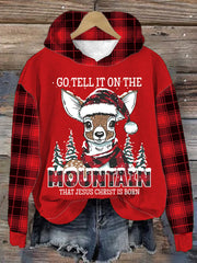 Go Tell Him Christmas Printed Hoodie