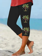 Christmas Palm Tree Holiday Leggings