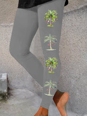 Casual Merry Chrismas Printed Leggings
