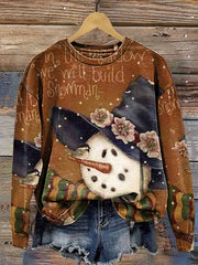 Vintage Christmas Art Print Casual Sweatshirt