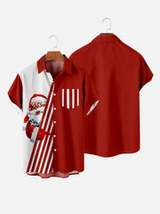 Simple Christmas element large short sleeve shirt