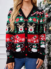 CChristmas Jacquard Wool Cardigan