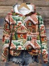 Christmas Print Long Sleeve Hoodie