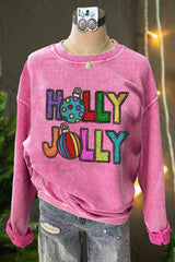 Vintage Corduroy Contrast Christmas Top